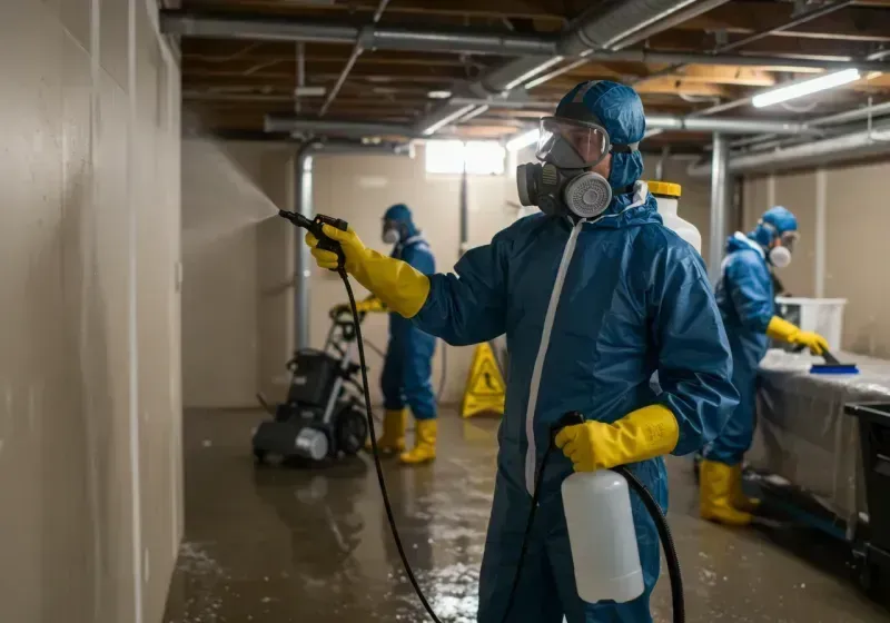 Basement Sanitization and Antimicrobial Treatment process in Mount Pleasant, TN